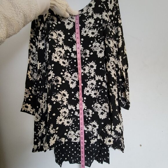 JM by Shelli Segal Vintage Maternity Floral Print Jewel Button Long Sleeve Dress - Picture 15 of 15